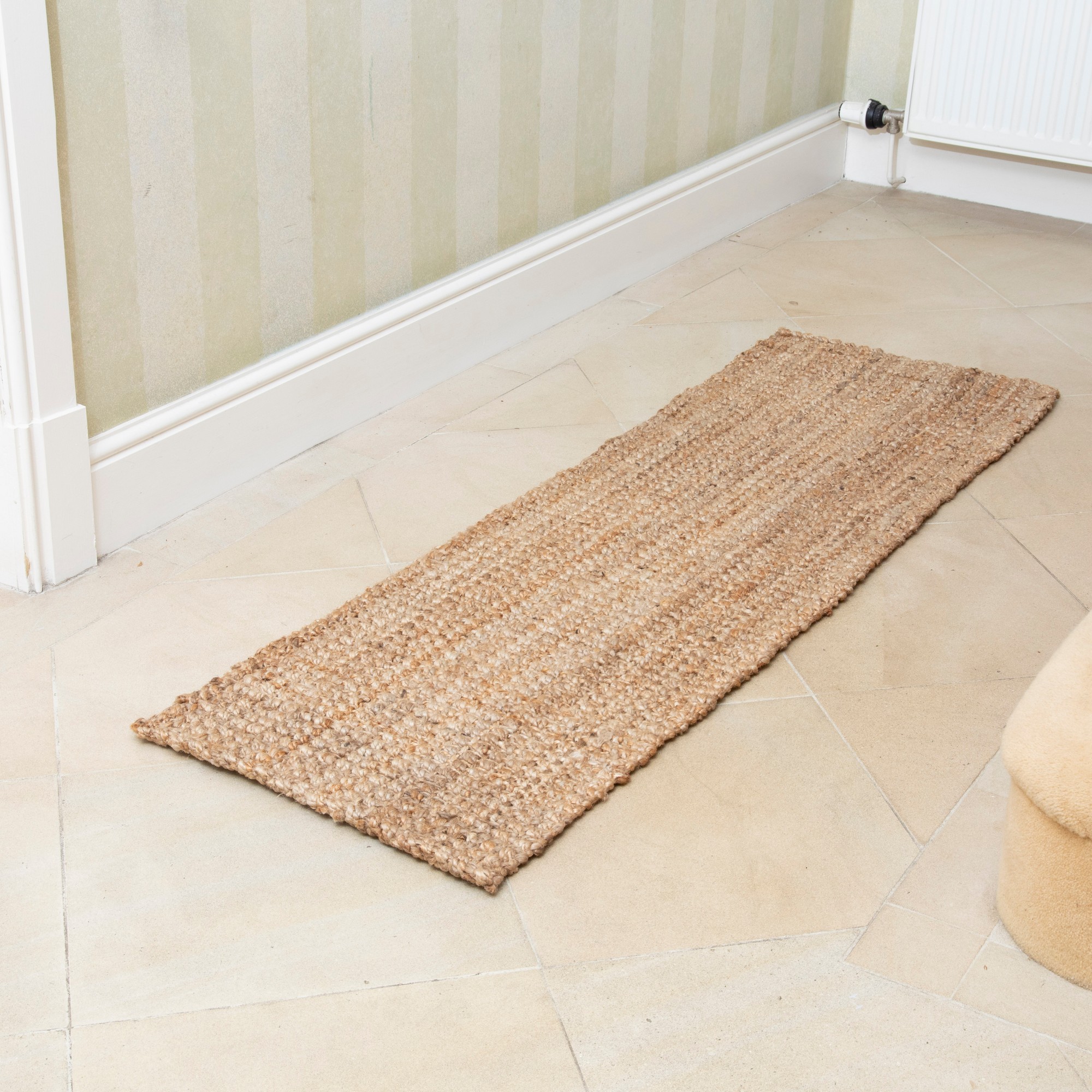 Whitefield Jute Boucle Runner Mat In Natural